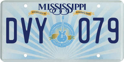 MS license plate DVY079