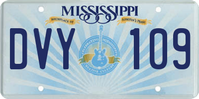 MS license plate DVY109