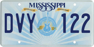 MS license plate DVY122