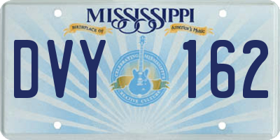 MS license plate DVY162