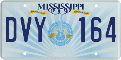 MS license plate DVY164