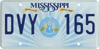 MS license plate DVY165