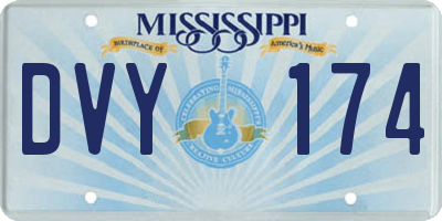 MS license plate DVY174