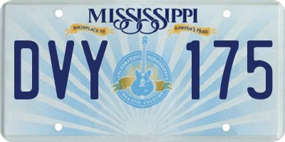 MS license plate DVY175
