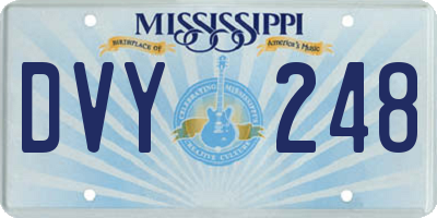 MS license plate DVY248
