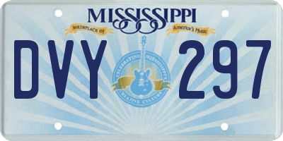 MS license plate DVY297