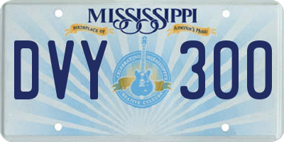 MS license plate DVY300