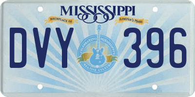 MS license plate DVY396
