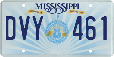 MS license plate DVY461