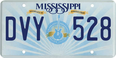 MS license plate DVY528