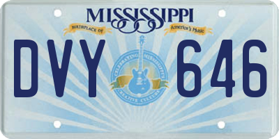MS license plate DVY646