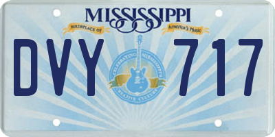 MS license plate DVY717