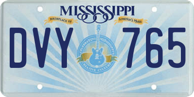 MS license plate DVY765