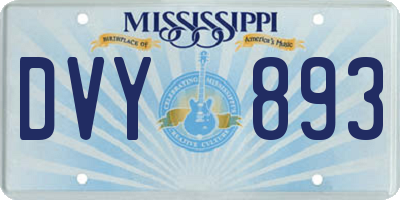 MS license plate DVY893