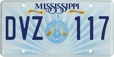 MS license plate DVZ117