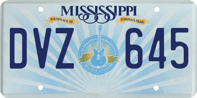 MS license plate DVZ645