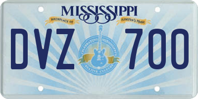 MS license plate DVZ700