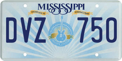 MS license plate DVZ750