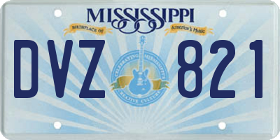 MS license plate DVZ821