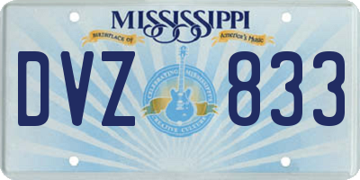 MS license plate DVZ833