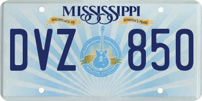 MS license plate DVZ850