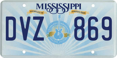 MS license plate DVZ869