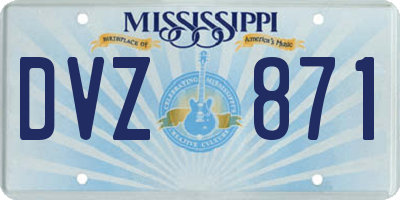 MS license plate DVZ871