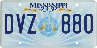 MS license plate DVZ880