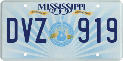 MS license plate DVZ919