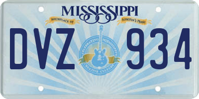 MS license plate DVZ934