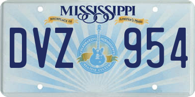 MS license plate DVZ954