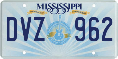 MS license plate DVZ962