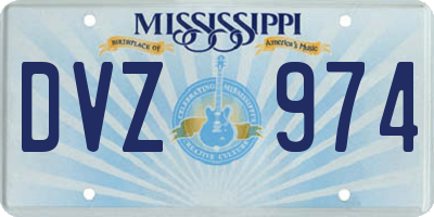 MS license plate DVZ974