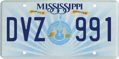 MS license plate DVZ991