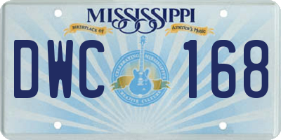 MS license plate DWC168