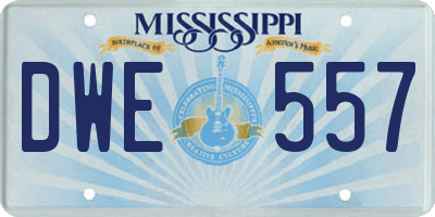 MS license plate DWE557