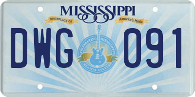 MS license plate DWG091