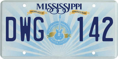 MS license plate DWG142