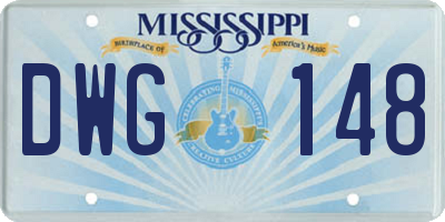 MS license plate DWG148
