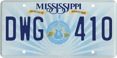 MS license plate DWG410