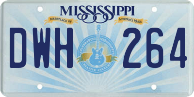 MS license plate DWH264