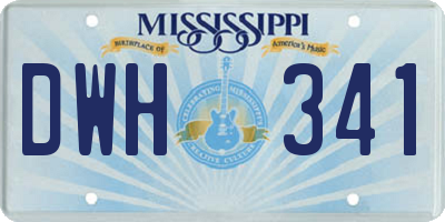 MS license plate DWH341