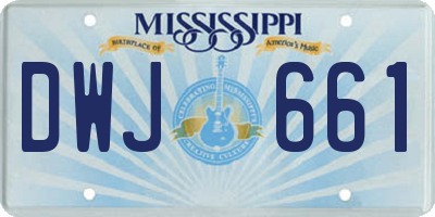 MS license plate DWJ661