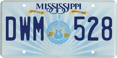 MS license plate DWM528