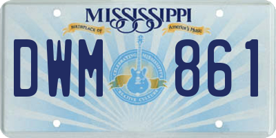 MS license plate DWM861