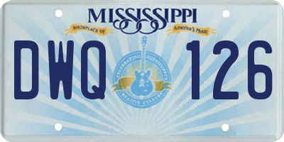 MS license plate DWQ126