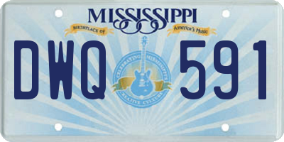 MS license plate DWQ591
