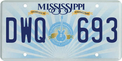 MS license plate DWQ693