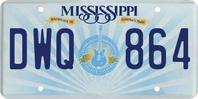 MS license plate DWQ864