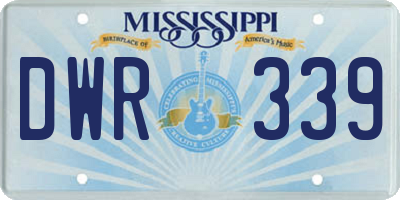 MS license plate DWR339